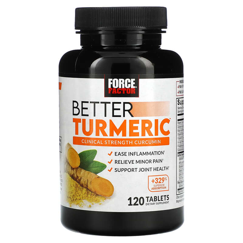 Force Factor, Better Turmeric, 120 Tablets 818594017355