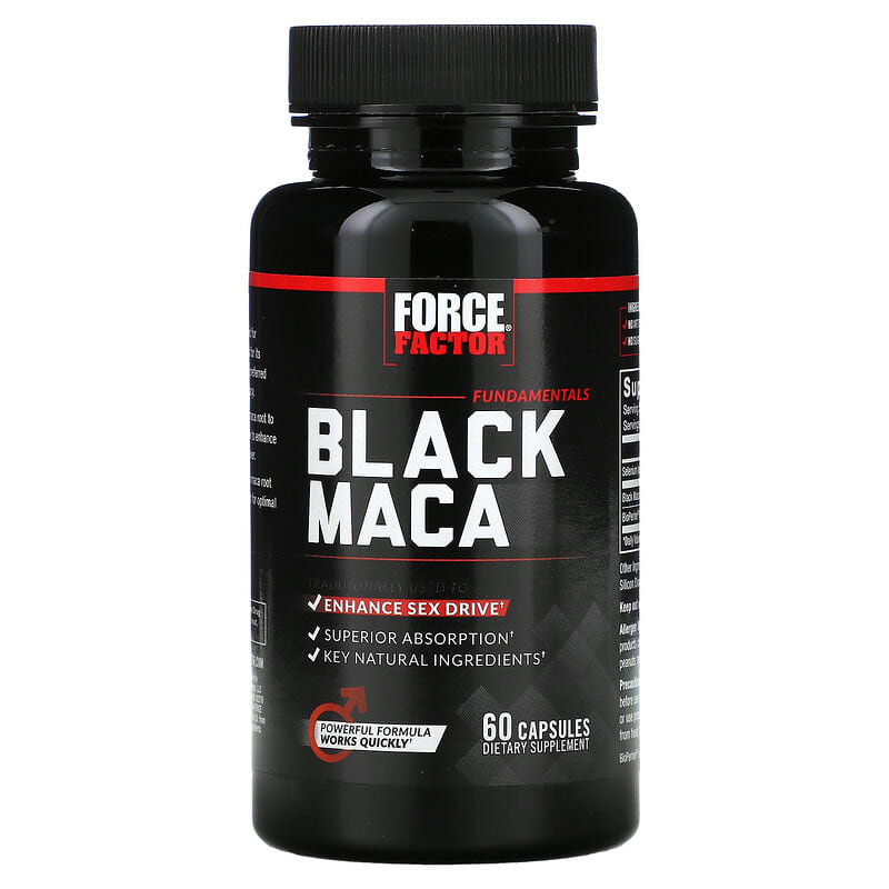 Force Factor, Black Maca, 60 Capsules 818594014880