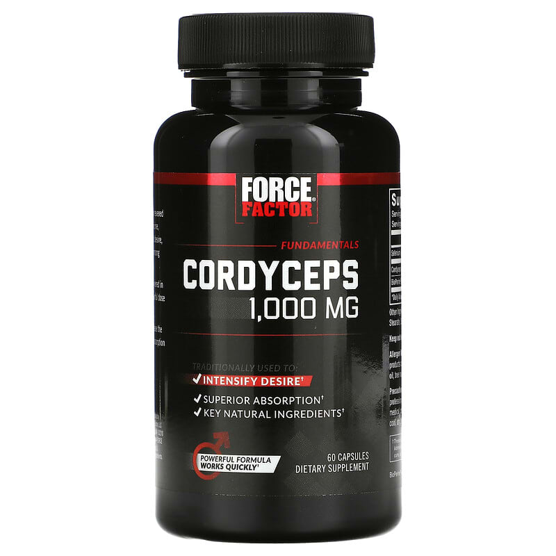 Force Factor, Cordyceps, 500 mg, 60 Capsules 818594015238