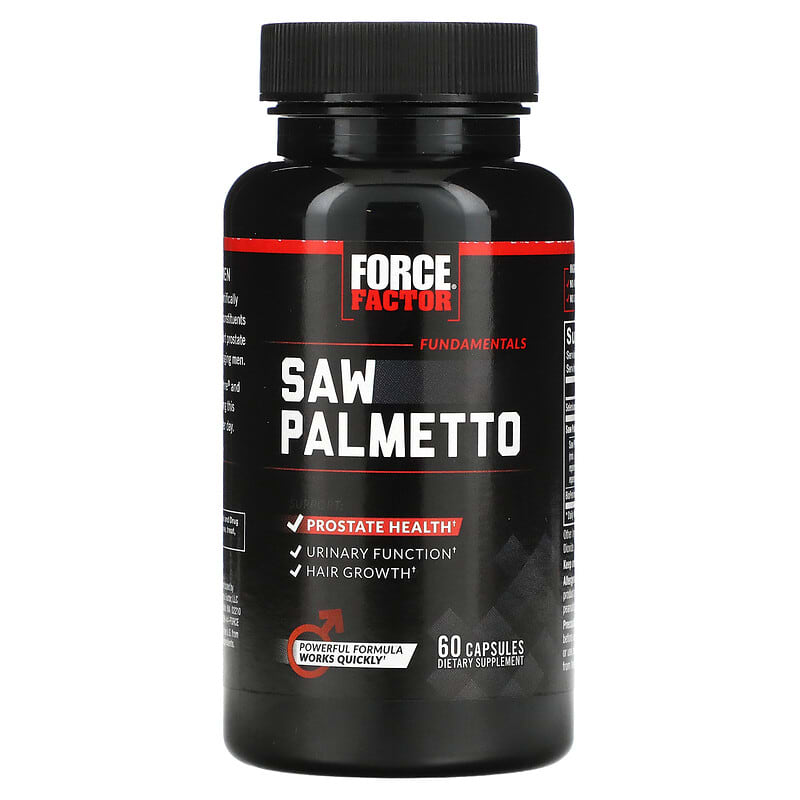 Force Factor, Fundamentals, Saw Palmetto, 60 Capsules 818594016853