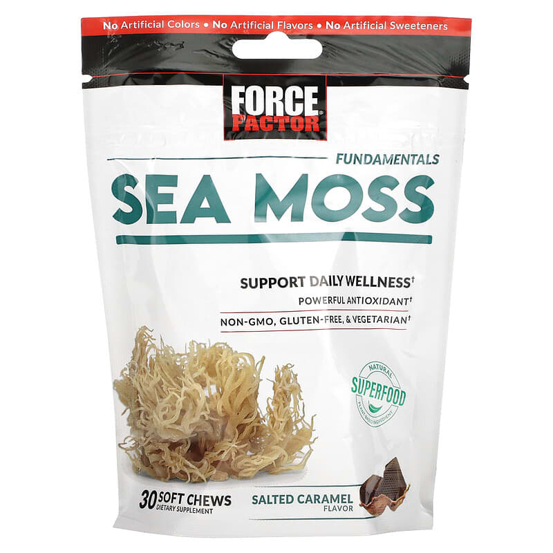 Force Factor Fundamentals Sea Moss Salted Caramel 30 Soft Chews 818594018697