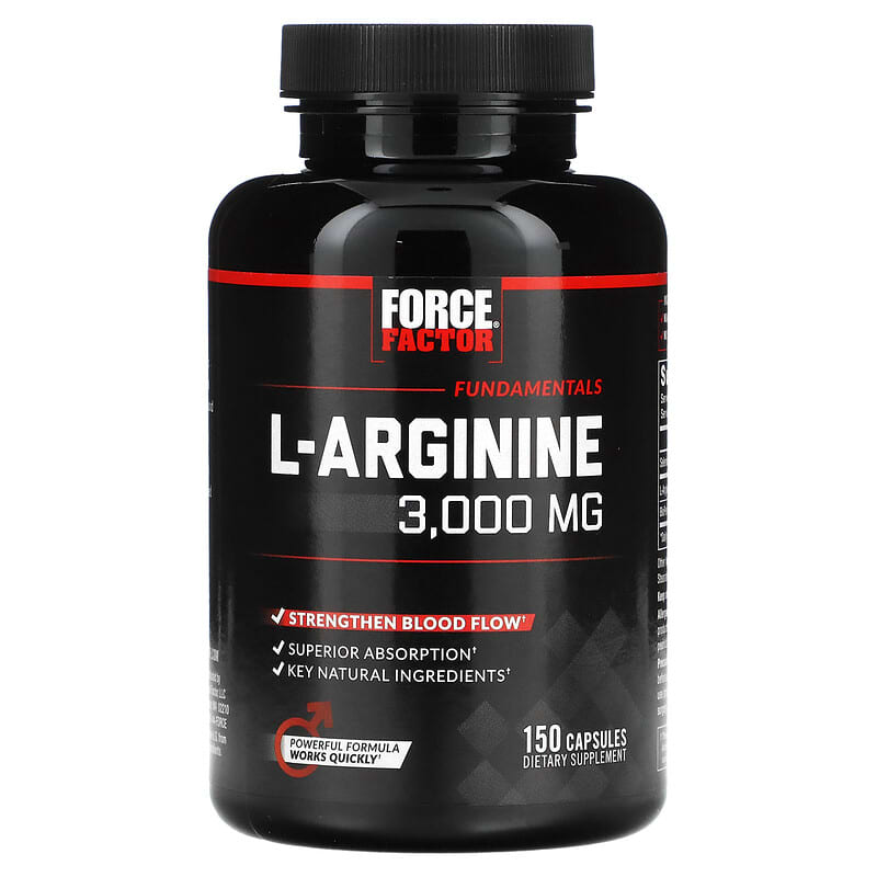 Force Factor, L-Arginine, 600 mg, 150 Capsules 818594015252
