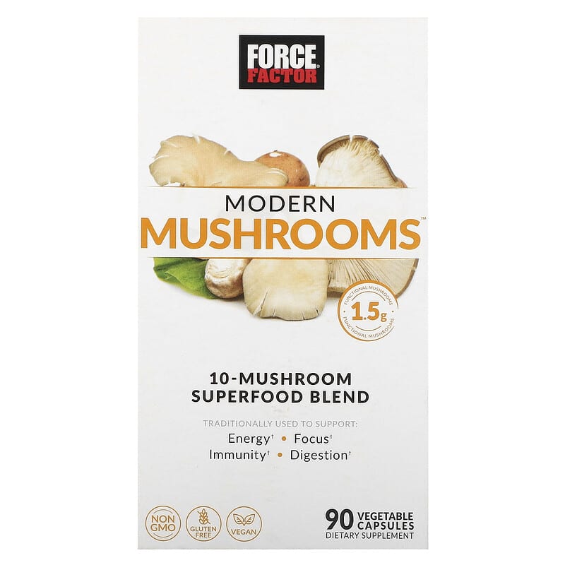 Force Factor Modern Mushrooms 90 Vegetable Capsules 818594019526