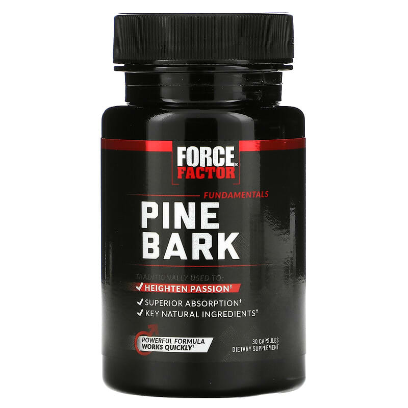 Force Factor, Pine Bark, 600 mg, 30 Capsules 818594015269