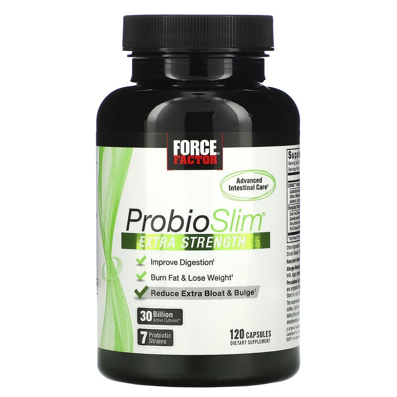 Force Factor, ProbioSlim, Extra Strength, 30 Billion CFU, 120 Capsules 818594014811