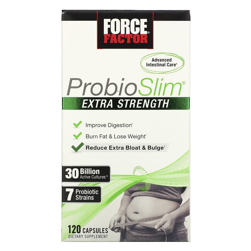 Force Factor ProbioSlim Extra Strength 30 Billion CFU 120 Capsules 818594014811