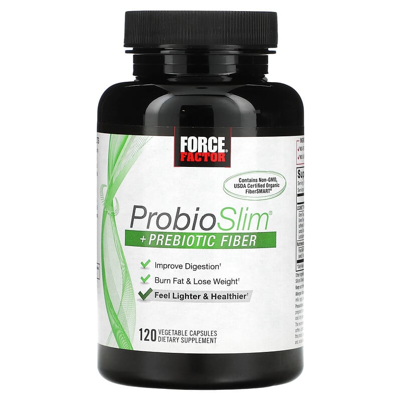 Force Factor, ProbioSlim, + Prebiotic Fiber, 120 Vegetable Capsules 818594014767