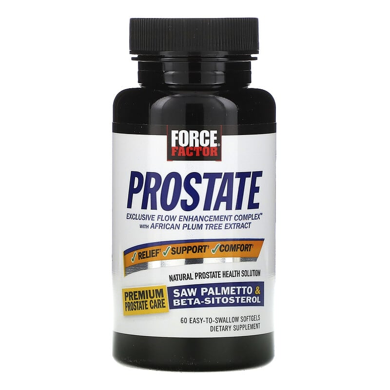 Force Factor, Prostate, Natural Prostate Health Solution, 60 Easy-To-Swallow Softgels 818594012411