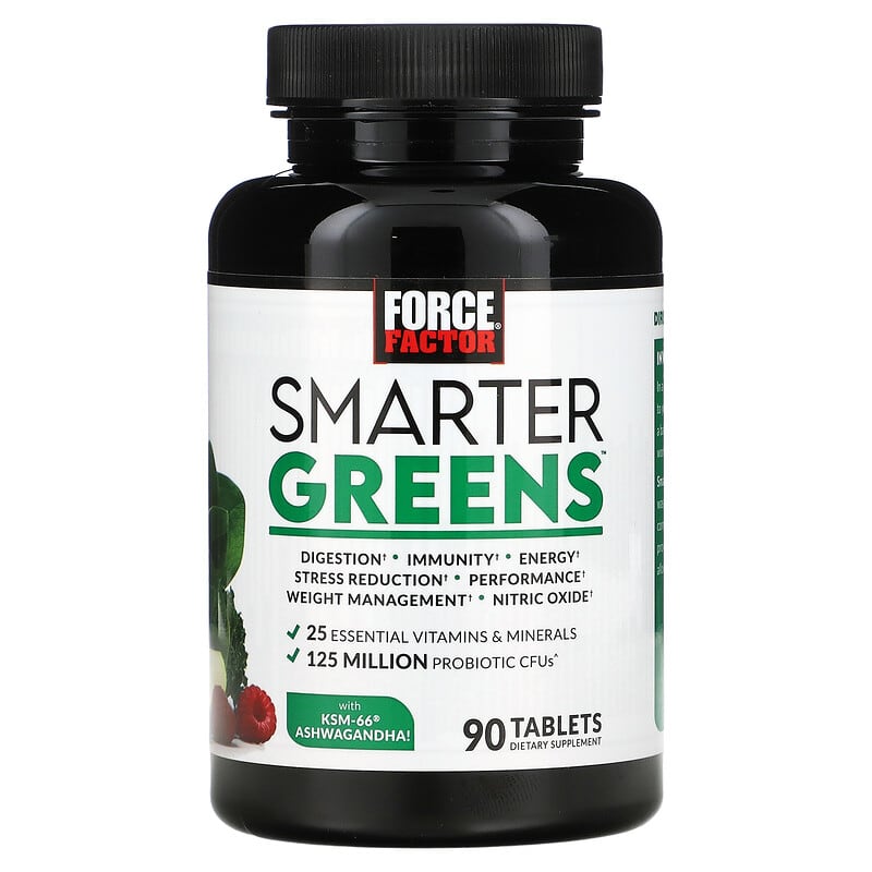 Force Factor, Smarter Greens, 90 Tablets 818594017089