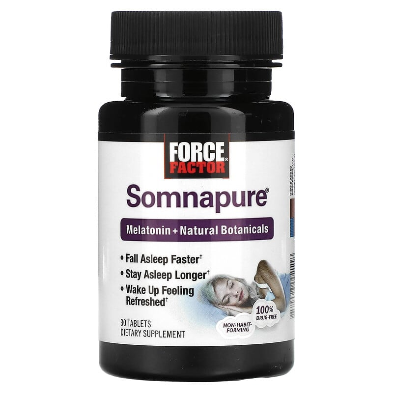 Force Factor, Somnapure Melatonin + Natural Botanicals, 30 Tablets 852496002118