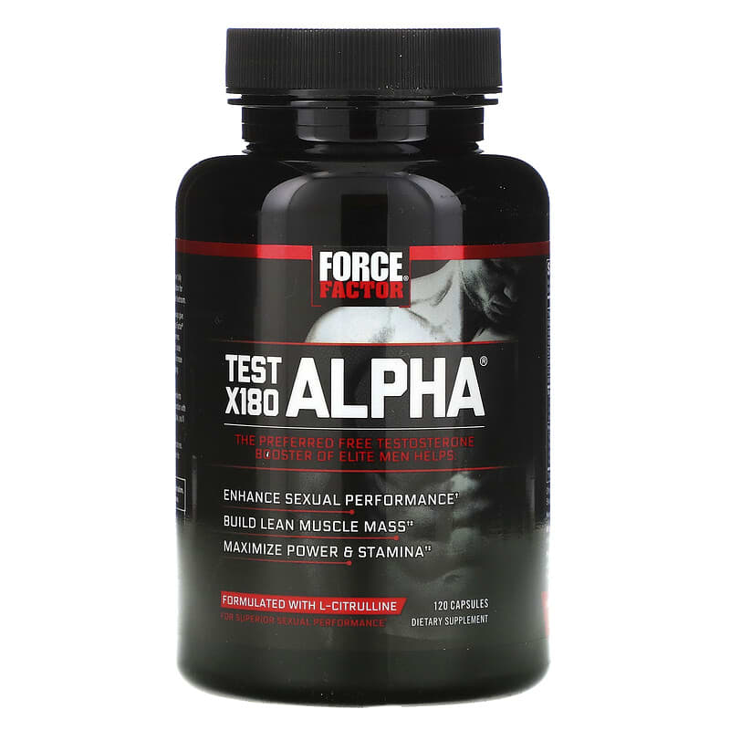 Force Factor, Test X180 Alpha, Testosterone Booster, 120 Capsules 818594010349