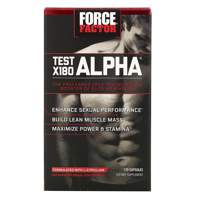 Force Factor Test X180 Alpha Testosterone Booster 120 Capsules 818594010349
