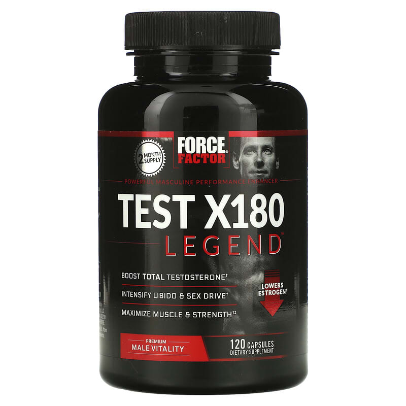 Force Factor Test X180 Legend Testosterone Booster 120 Capsules 818594016990
