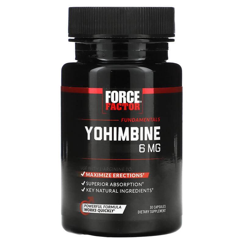 Force Factor, Yohimbine, 6 mg, 30 Capsules 818594015276