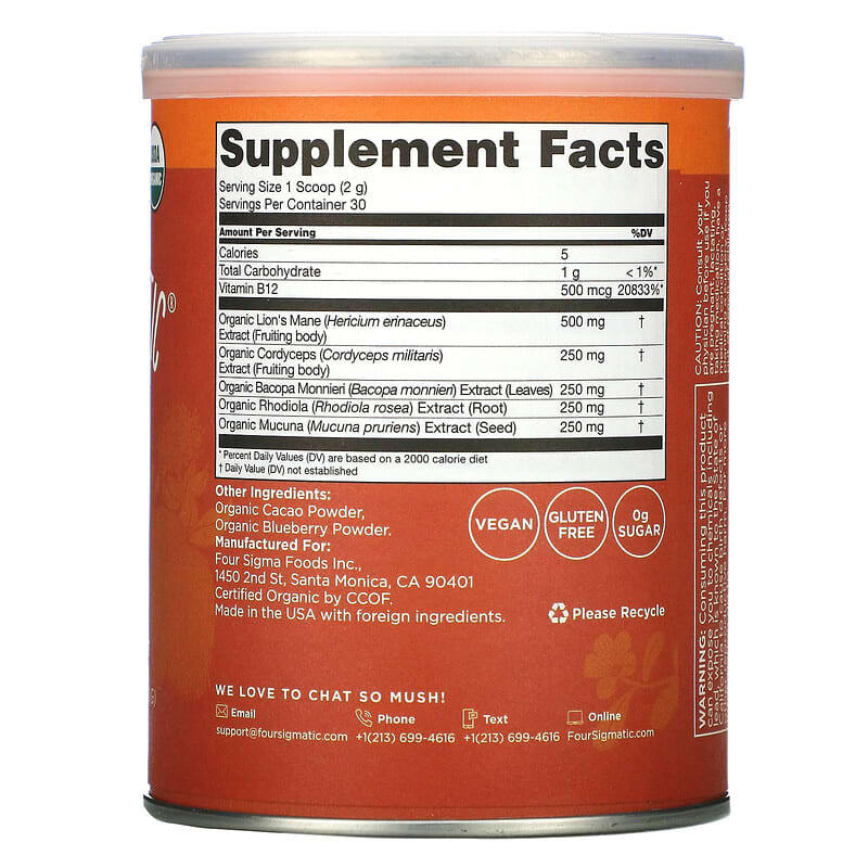 Four Sigmatic, Focus Blend Mix, 2.12 oz (60 g) 816897022212