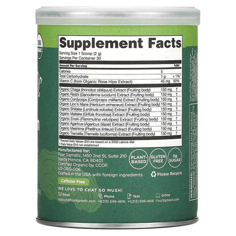 Four Sigmatic, Mushroom Blend Mix, 2.12 oz (60 g) 816897020898