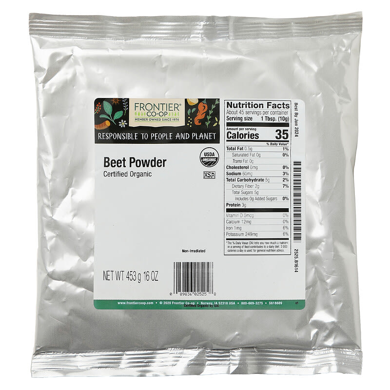 Frontier Co-Op, Organic Beet Powder, 16 oz (453 g) 89836025258