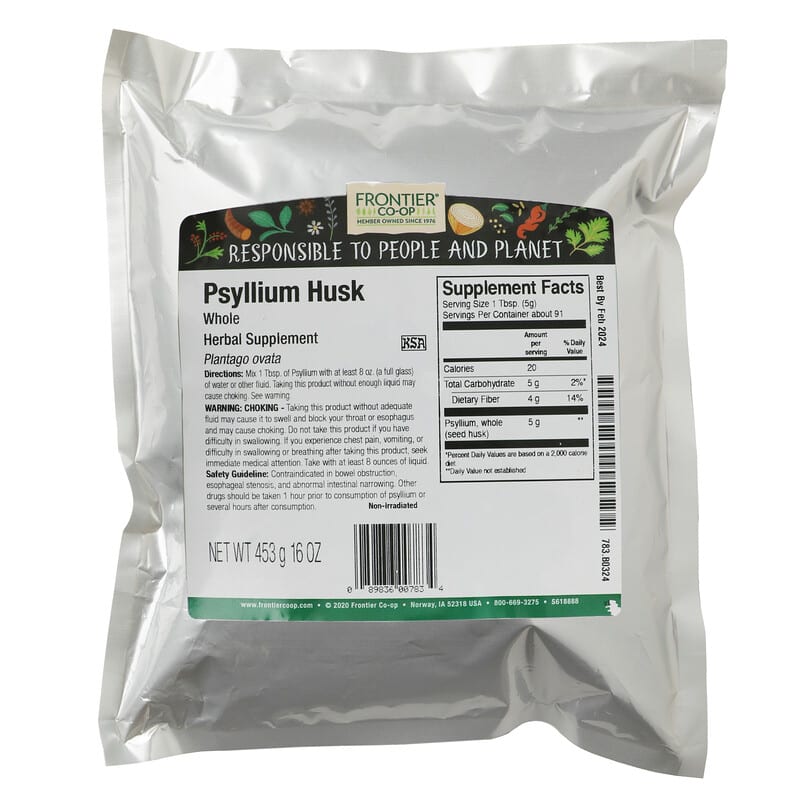 Frontier Co-Op, Whole Psyllium Husk, 16 oz (453 g) 89836007834