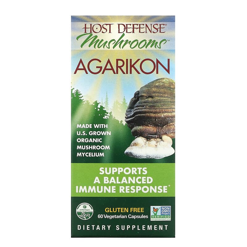 Fungi Perfecti Host Defense Agarikon 60 Vegetarian Capsules 633422031224