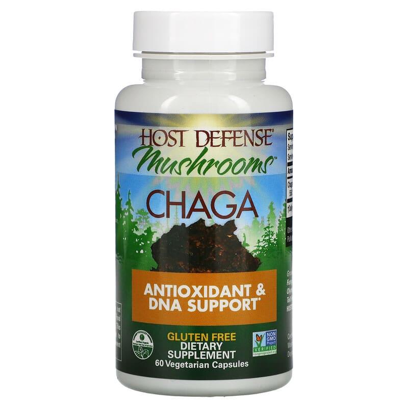Fungi Perfecti Host Defense, Chaga, 60 Vegetarian Capsules 633422031828