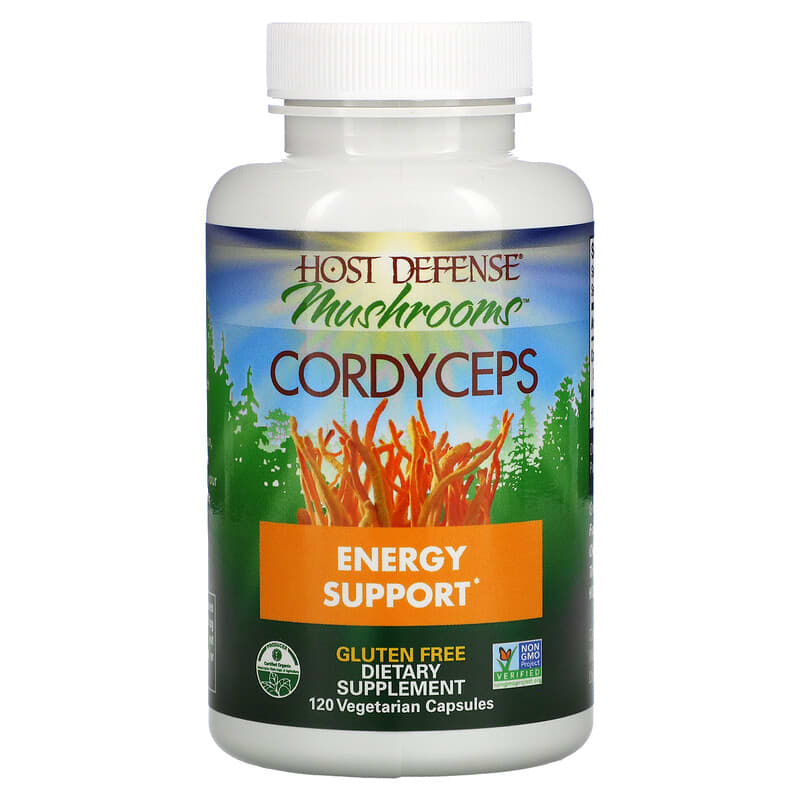 Fungi Perfecti Host Defense, Cordyceps, Energy Support, 120 Vegetarian Capsules 633422031033