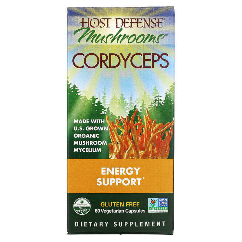 Fungi Perfecti Host Defense Host Defense Mushrooms Cordyceps Energy Support 60 Vegetarian Capsules 633422031026