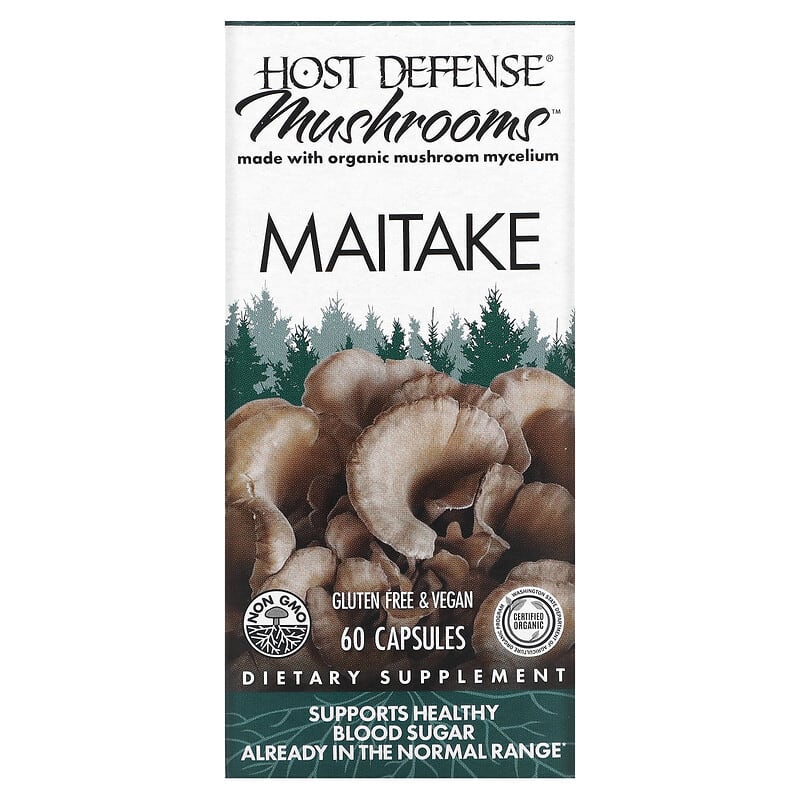 Fungi Perfecti Host Defense Host Defense Mushrooms Maitake 60 Capsules 633422031521