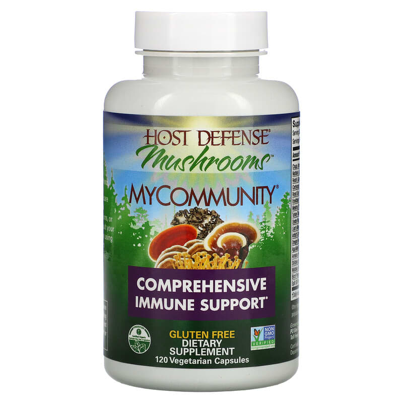 Fungi Perfecti Host Defense, MyCommunity, A 17 Species Multi Mushroom Complex, 120 Vegetarian Capsules 633422038131