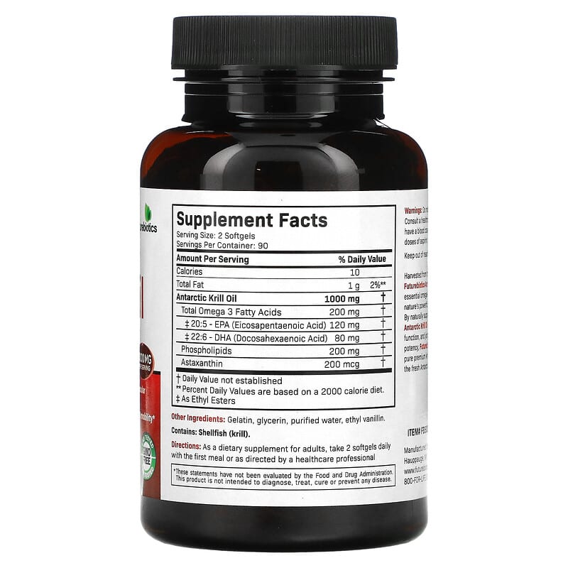 FutureBiotics, Antarctic Krill Oil with Astaxanthin, 500 mg, 180 Softgels 49479500604