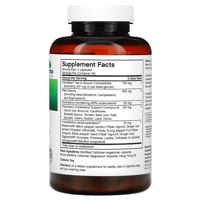 FutureBiotics, Cholesterol Balance, 180 Vegetarian Capsules 49479025039
