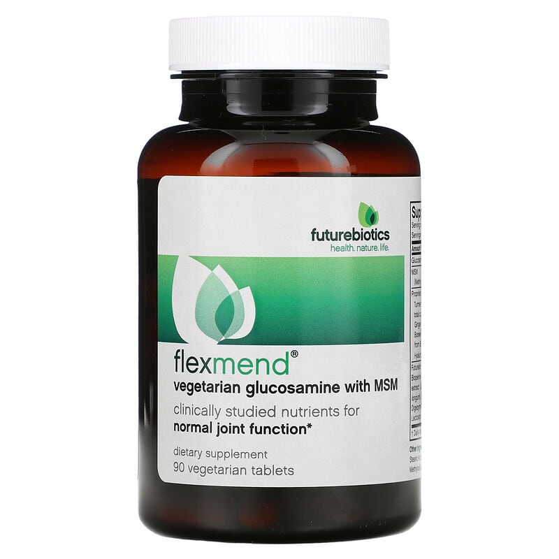 FutureBiotics, FlexMend, Vegetarian Glucosamine with MSM, 90 Vegetarian Tablets 49479025046