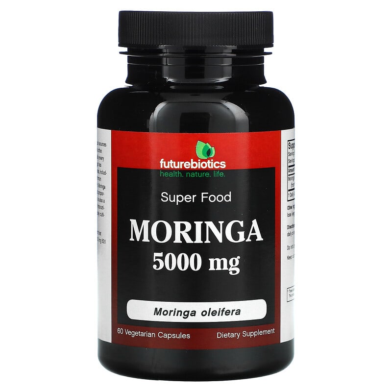 FutureBiotics Moringa 5,000 mg 60 Vegetarian Capsules 49479006502