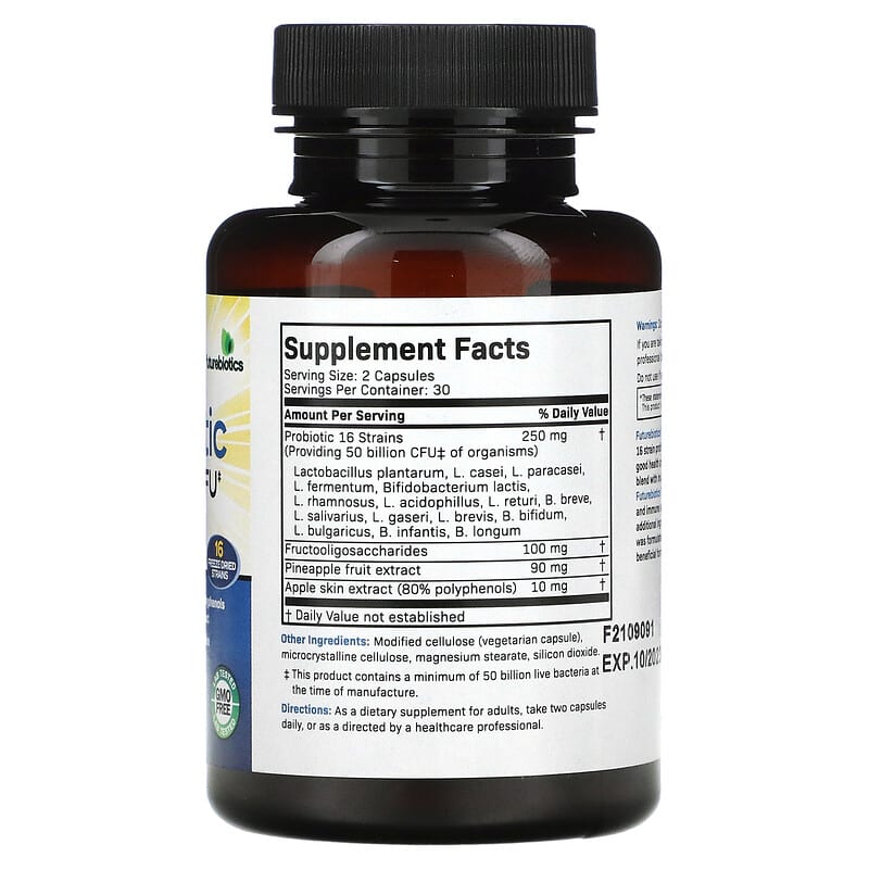 FutureBiotics, Probiotic Plus Prebiotic, 25 Billion CFU, 60 Vegetarian Capsules 49479500802