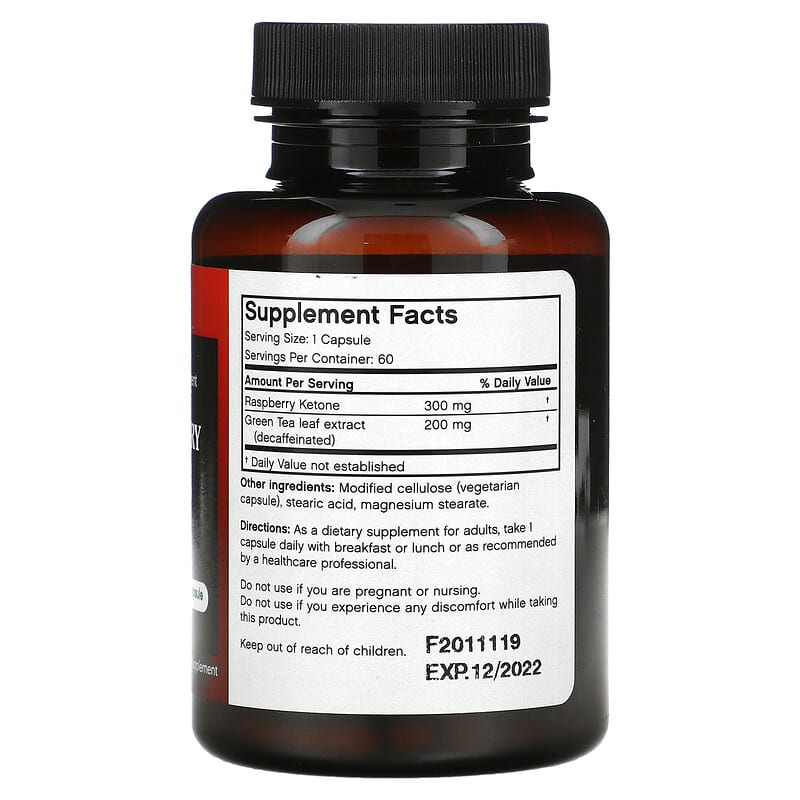 FutureBiotics, Red Raspberry Ketone + Green Tea, 60 Vegetarian Capsules 49479006427