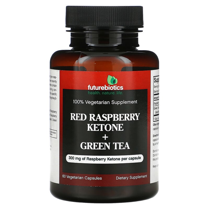 FutureBiotics Red Raspberry Ketone + Green Tea 60 Vegetarian Capsules 49479006427