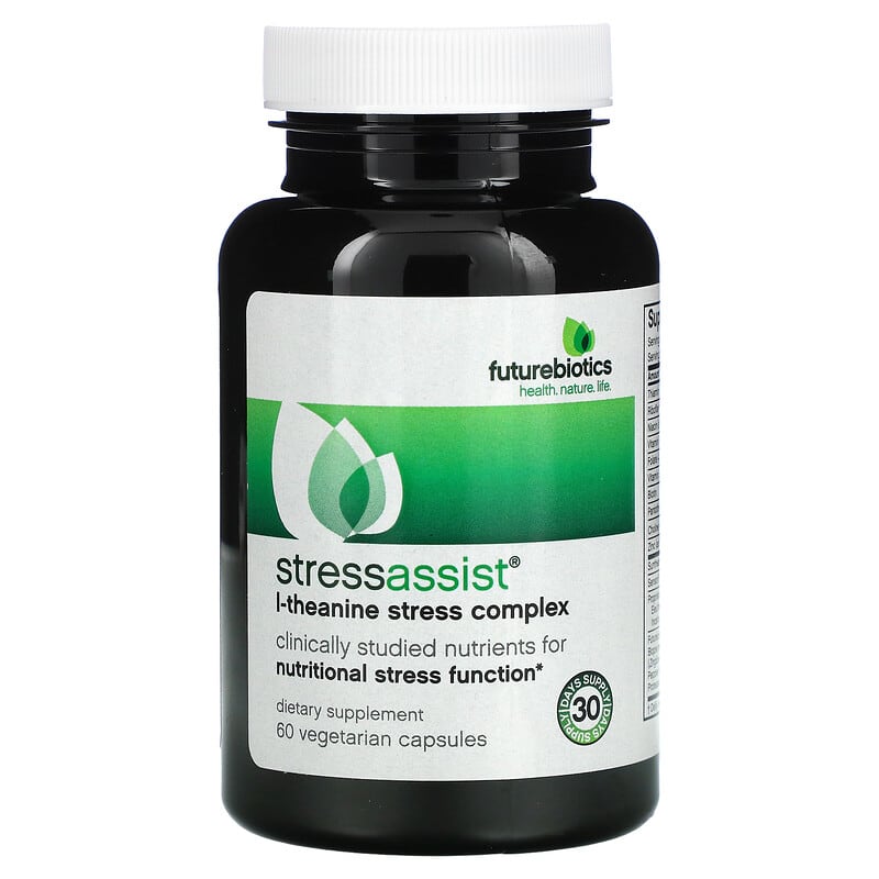 FutureBiotics, Stressassist, L-Theanine Stress Complex, 60 Vegetarian Capsules 49479025077