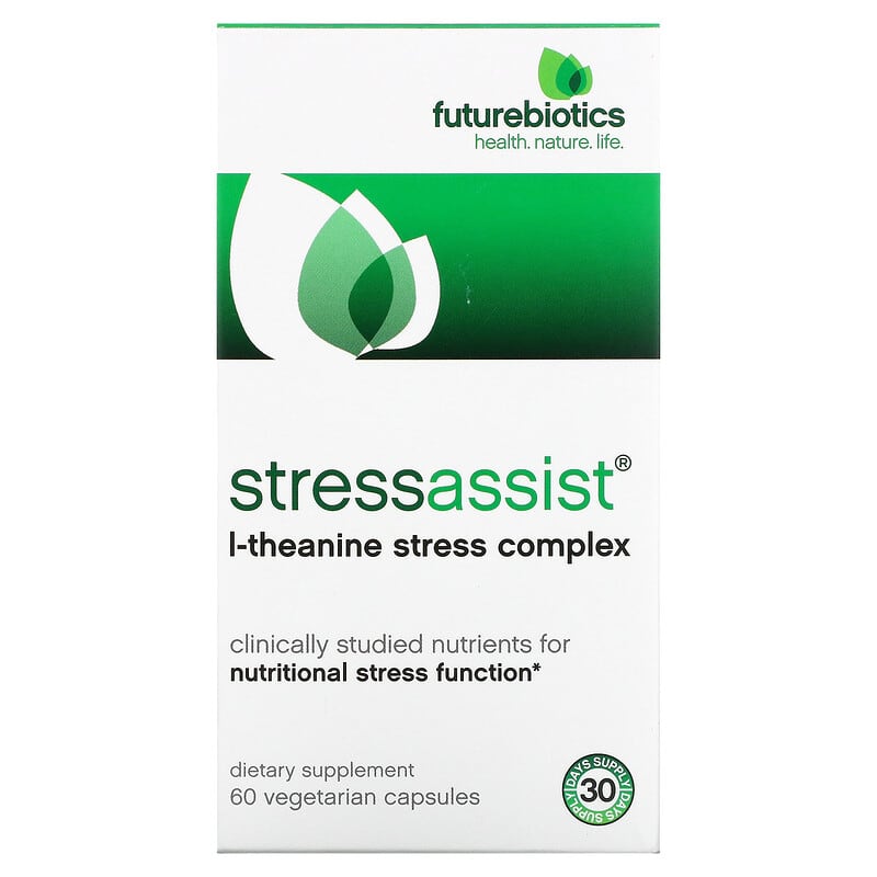 FutureBiotics Stressassist L-Theanine Stress Complex 60 Vegetarian Capsules 49479025077