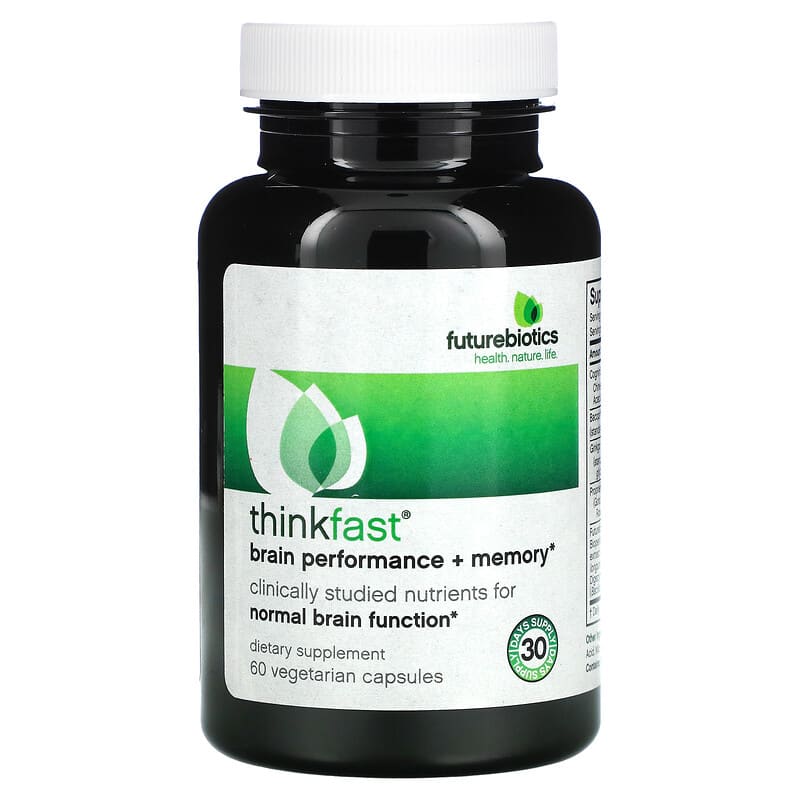 FutureBiotics, ThinkFast, Brain Performance + Memory, 60 Vegetarian Capsules 49479025091