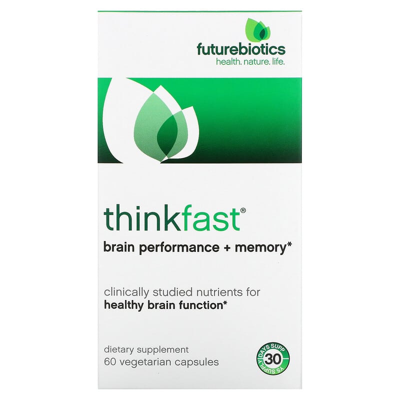 FutureBiotics ThinkFast Brain Performance + Memory 60 Vegetarian Capsules 49479025091
