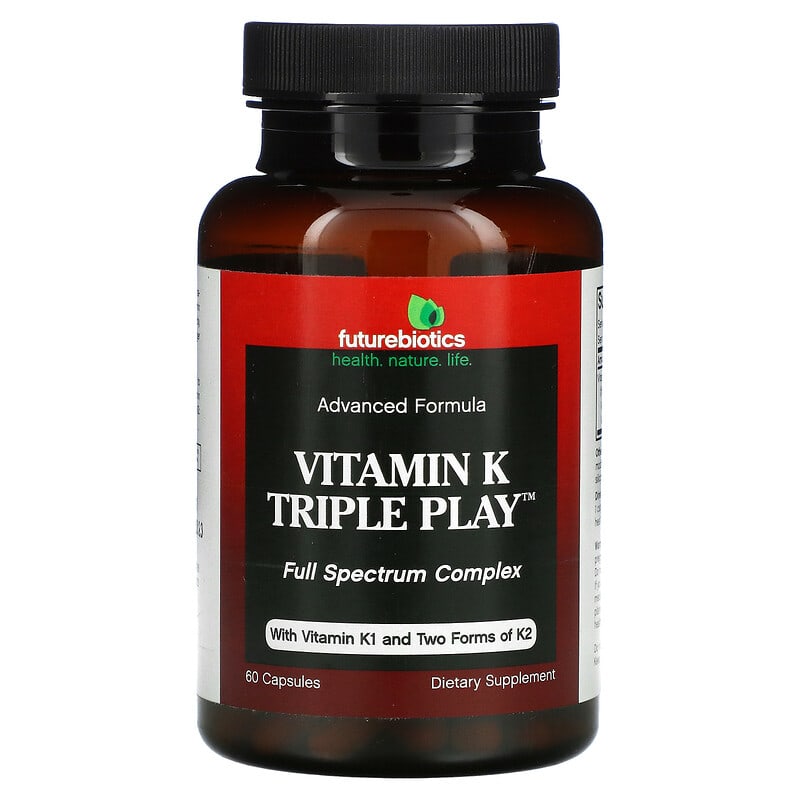 FutureBiotics Vitamin K Triple Play 60 Capsules 49479006366