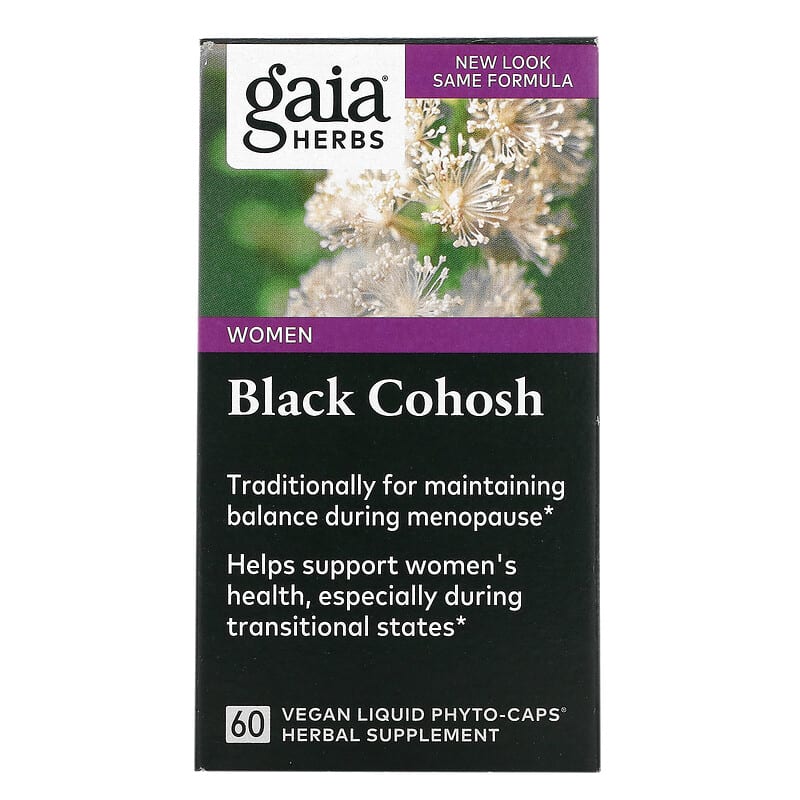 Gaia Herbs Black Cohosh 60 Vegan Liquid Phyto-Caps 751063401906