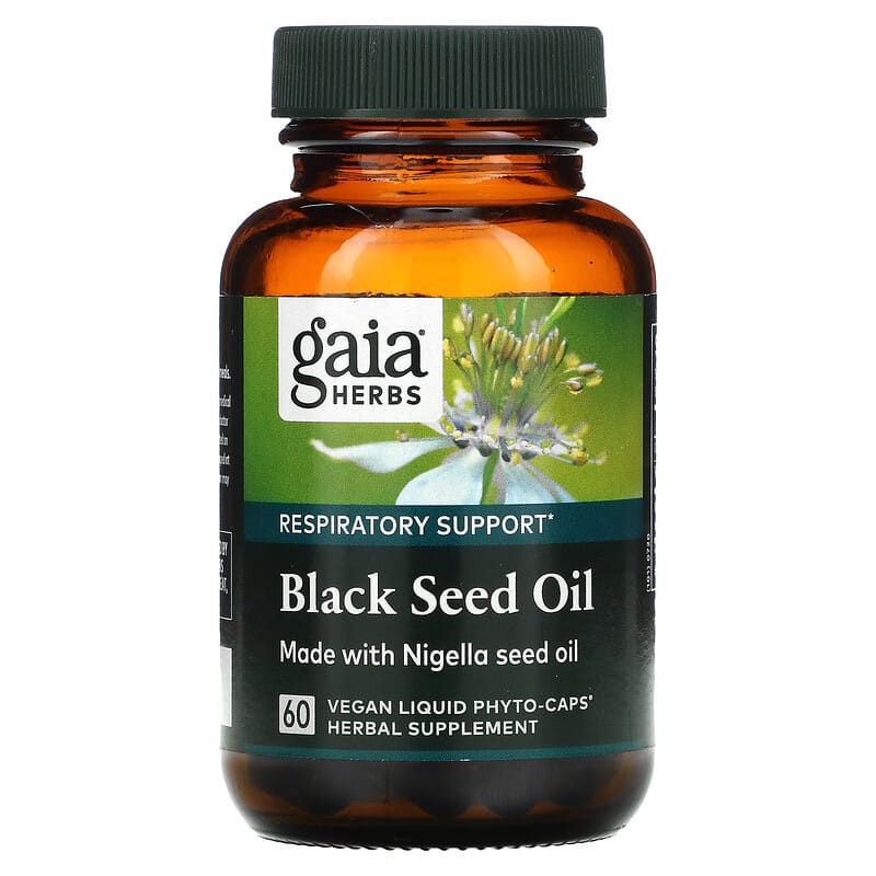 Gaia Herbs, Black Seed Oil, 60 Vegan Liquid Phyto-Caps 751063151665