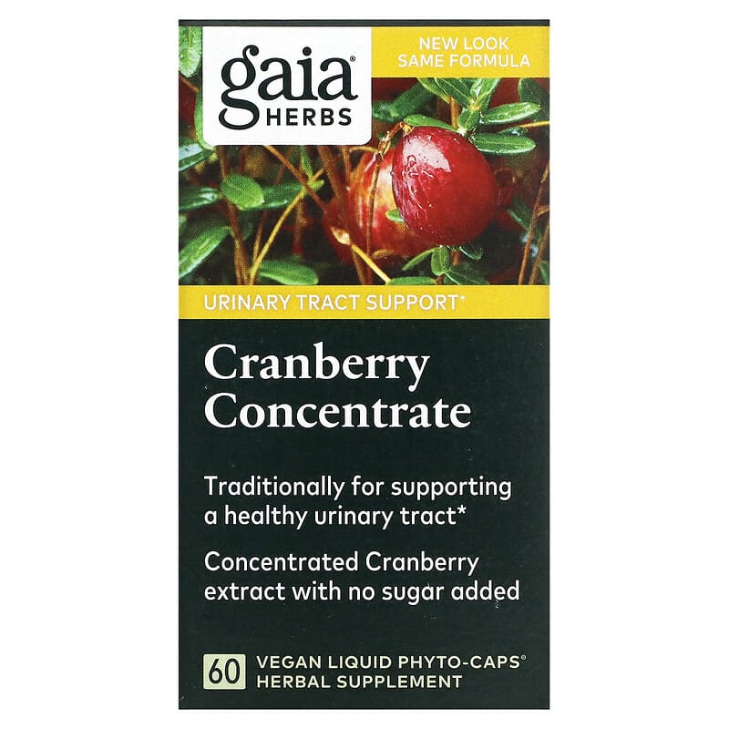 Gaia Herbs Cranberry Concentrate 60 Vegan Liquid Phyto-Caps 751063403306