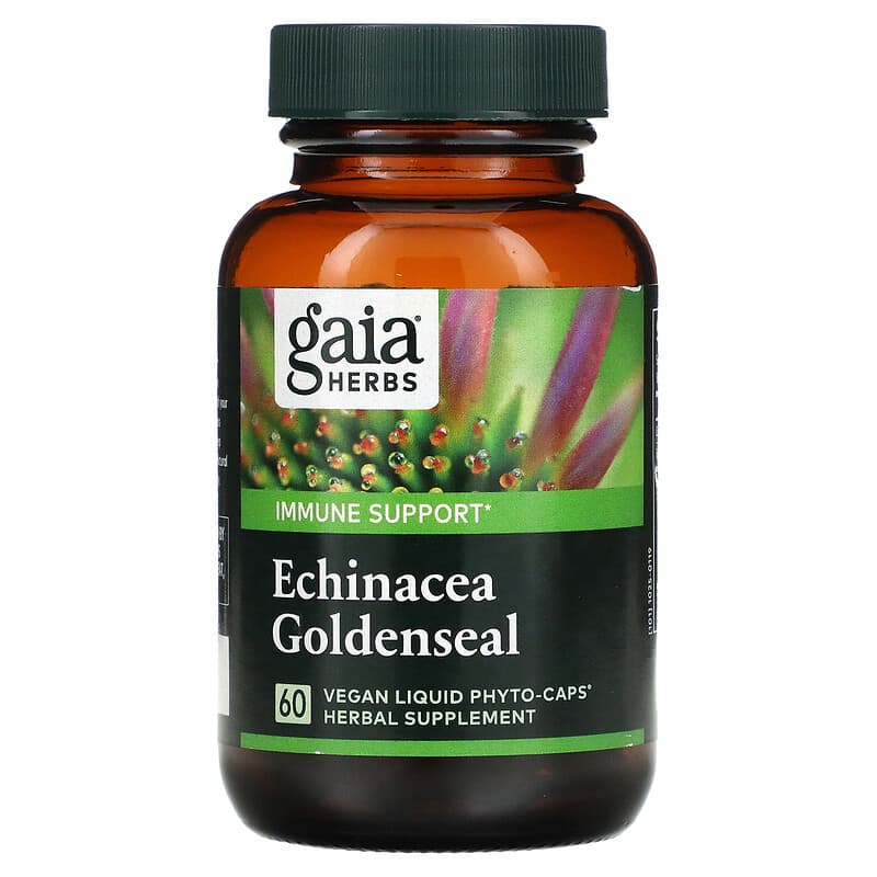Gaia Herbs, Echinacea Goldenseal, 60 Vegan Liquid Phyto-Caps 751063398305