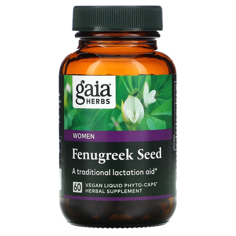 Gaia Herbs, Fenugreek Seed for Women, 60 Vegan Liquid Phyto-Caps 751063402606
