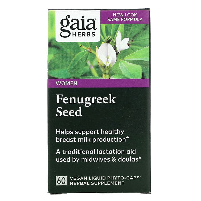Gaia Herbs Fenugreek Seed for Women 60 Vegan Liquid Phyto-Caps 751063402606