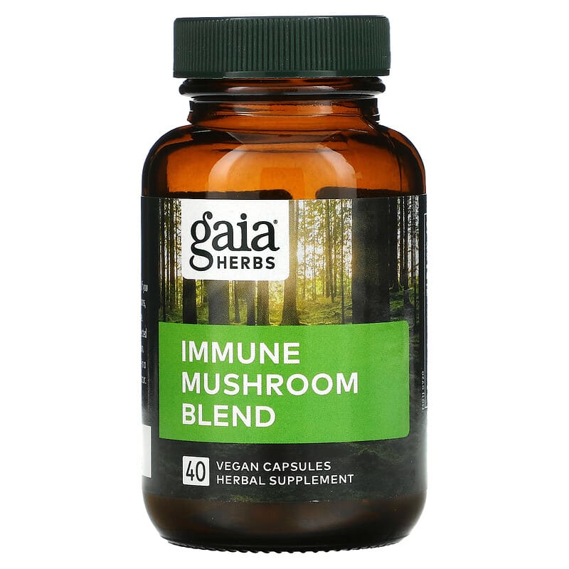 Gaia Herbs, Immune Mushroom Blend, 40 Vegan Capsules 751063151726