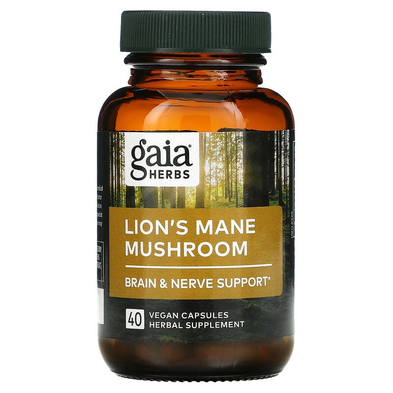 Gaia Herbs, Lion's Mane Mushroom, 40 Vegan Capsules 751063151757