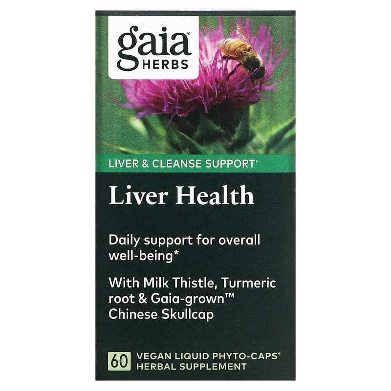 Gaia Herbs Liver Health 60 Vegan Liquid Phyto-Caps 751063399005