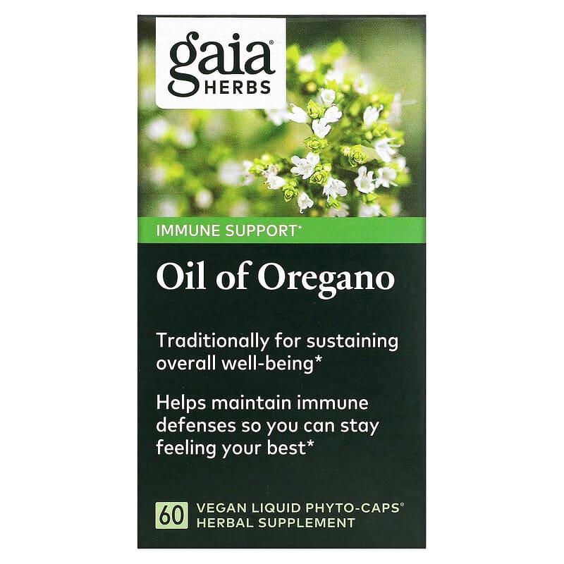 Gaia Herbs Oil of Oregano 60 Vegan Liquid Phyto-Caps 751063399500